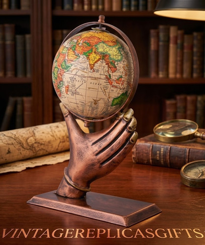 Decorative metal globe table - metal,