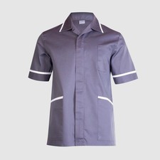 Men’s Premium Heavyweight Tunic Nursing Uniform Hospital Work Wear Plain Shirts