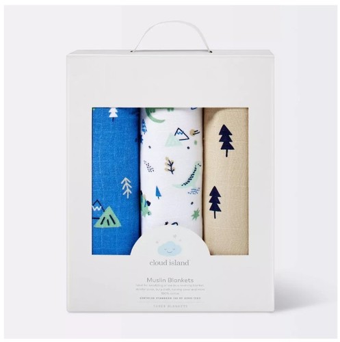 Cloud island muslin swaddle - island,