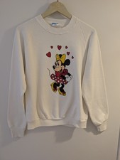 Vintage Disney Character Fashions Minnie Mouse & Hearts Sweater Size Large