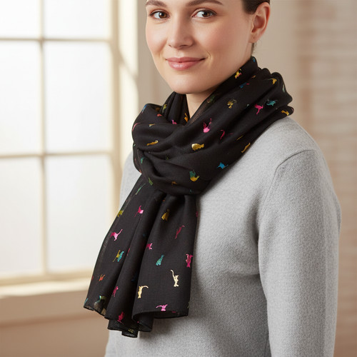 Black multicolour foil - black, &