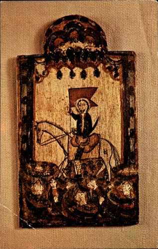 Santiago retablo postcard - santiago,