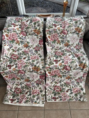 Pair floral curtains ashley - pair,