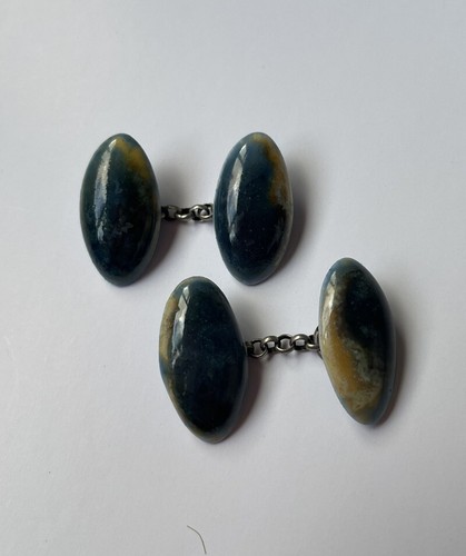Ruskin pottery cuff - -, links