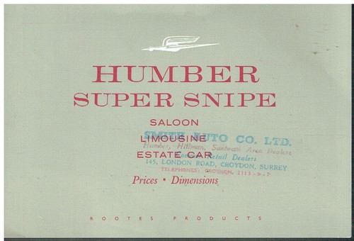 Humber super snipe series - super,