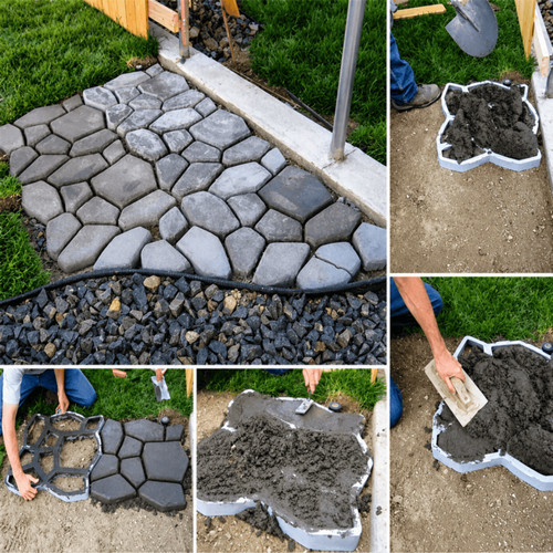 Garden paving mould - garden,