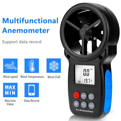 Portable anemometer with - portable,