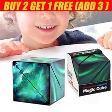 3D Magic Cube Shashibo Shape Shifting Box Adult Kids Decompression Puzzle Toy UK