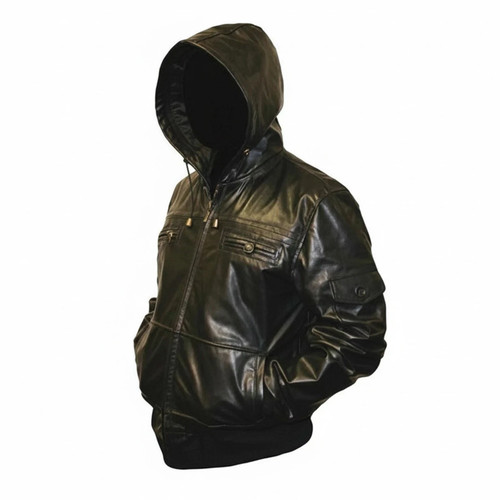Men black premium leather - black,