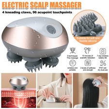 Electric Scalp Massager Head Massager Waterproof Massager 3 Kneading Modes