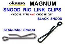OKUMA SNOOD CLIPS FOR SEA FISHING LINE BRAID BAIT CLIP RIG LURES EASY FAST LINKS