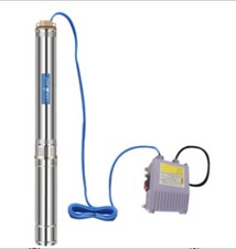 Handuro 4" Deep Well Borehole Submersible Pump Stainless 3.0HP/230V/Max 95mt 