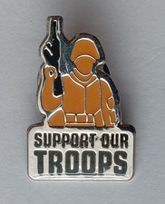 Support Our Troops Military Enamel Lapel Pin Badge.   PB5-932