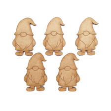 Christmas Gnome MDF Craft Shapes Christmas Decor DIY Wooden Ornaments Blanks