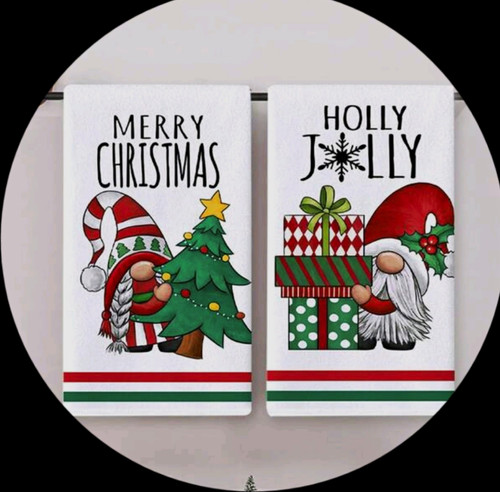 2pcs christmas gnome kitchen - christmas,