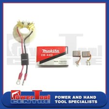 Genuine Makita Brush Holder 632K64-8 & CB-440 Brushes Fits DDF458 DHP458