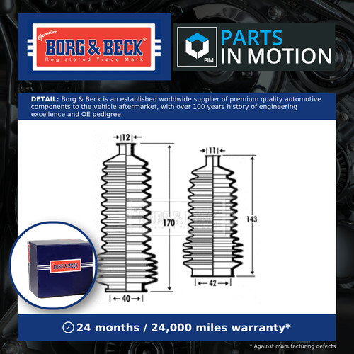 Steering rack boot fits - steering,