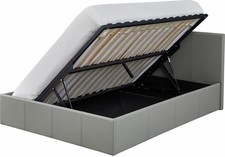 Home Lavendon Double Side Open Ottoman Bed Frame- Grey | Space saving bed