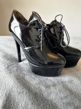 Amazing + Comfortable Patent Leather Size 6 Platform Heel Mistress Shoes ?