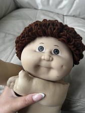 Cabbage Patch Kids Doll Jesmar Boy Doll Brown Loops Pale Face Upside Down Tag
