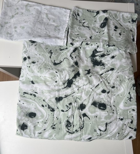 Green white marble kingsize - white,