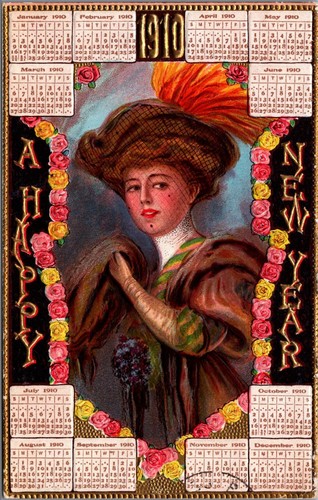 1910 new year - year, calendar