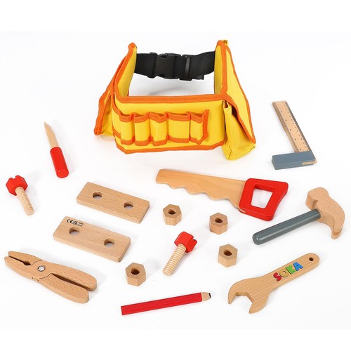 Kids wooden tool belt set - kids,
