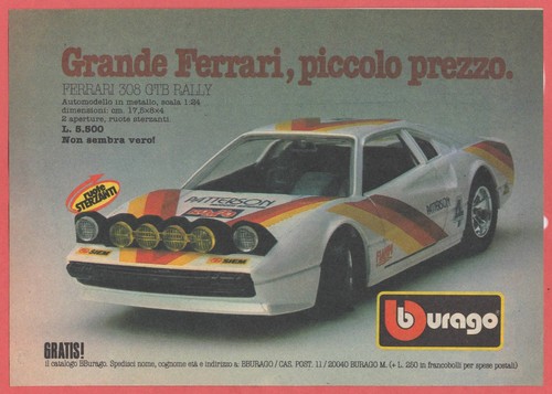 Bburago 1980 ferrari 308 - bburago:,
