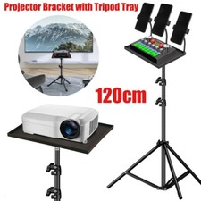 DVD Projector Bracket Laptop DJ Tripod Stand Adjustable Height with Tripod Trays