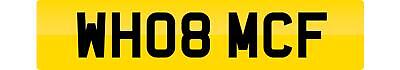 Private number plate wh08 mcf - private,