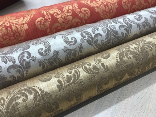 Damask curtain fabric material