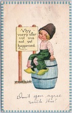 Vintage Postcard Cartoon Whimsical Child Humor USA