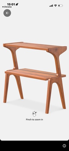 Side table with dark stained - table,