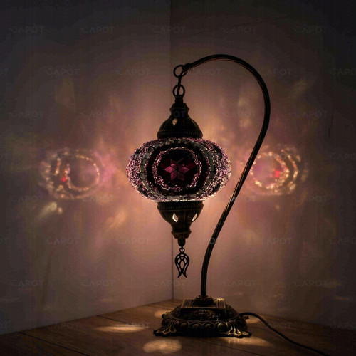 Purple turkish mosaic table - turkish,