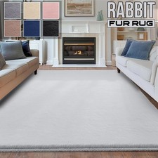 Rabbit Fuax Fur Rugs Non Slip