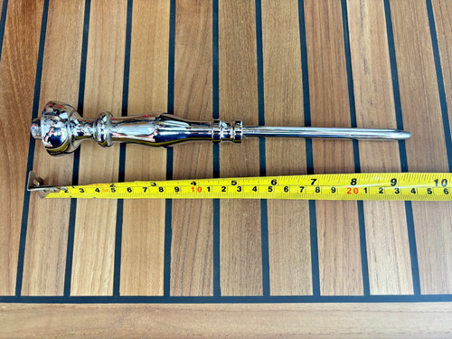 Large chrome brass urn tiller - large,