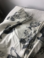 Cotton blackout lined weighted pair of curtains