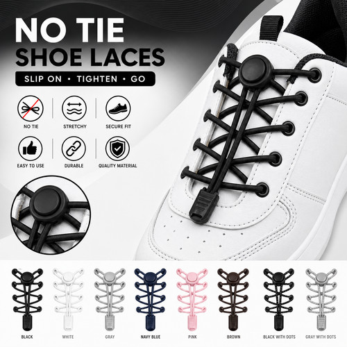 Tie shoe laces lazy elastic - tie,
