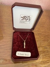 Cubic zirconia 9 carat gold necklace Elizabeth Duke