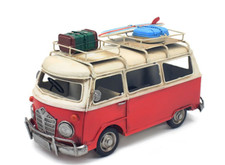 Retro Red Camper Van Tin Model