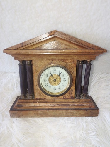 Vintage wood temple mantel - wood,