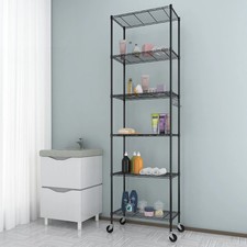 HOMEDOX 6-Tier Wire Shelving Free Standing Shelf Storage Shelves on wheels