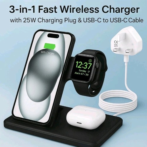 Fast wireless charger - 3-in-1,