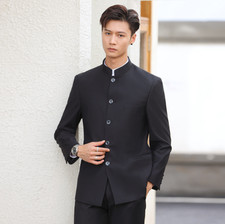 Men 2 Pcs Chinese Tunic Suit