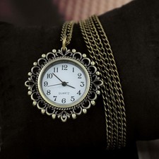 Bronze Necklace Pocket Watch