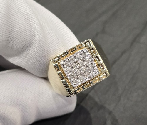 9ct gold signet ring 25ct - ring, 0.25ct