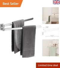 Stylish Stainless Steel Towel Rail with 2 Swivel Bars for Ultimate Organization