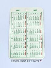 Rolex Calendar 1981 1982 Datejust Daydate Daytona Submariner
