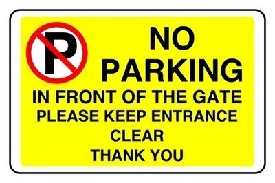 Parking front of the - no,
