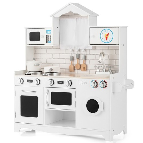 Kids wooden kitchen playset - wooden,